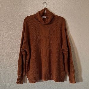 Knit oversized turtleneck